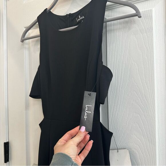 Lulus Utterly Smitten Black Cutout Maxi Dress size S NWT - Picture 4 of 9